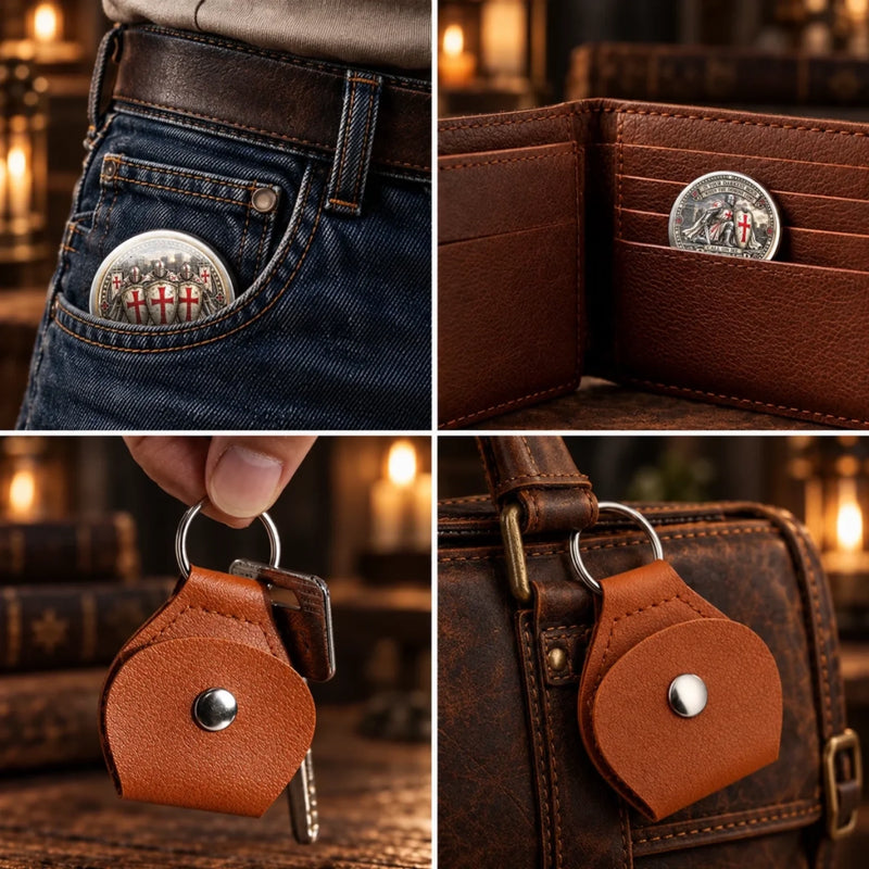 Custom Name Medieval Knight Brother Gifts - Personalized Pocket Hug