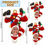 Custom Photo Funny Upside Down Santa Christmas Gifts - Personalized Acrylic Ornament