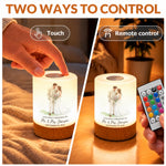 Custom Photo First Christmas Wedding Gifts for Newlyweds - Personalized Dimmable Touch Night Light