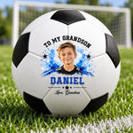 Custom Photo Soccer Gifts for Son and Grandson - Personalized Soccer Ball