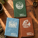 Custom Name Hunting Gifts for Hunters - Personalized Leather Writing Journal
