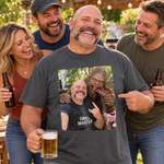 Custom Photo Grill Master Bigfoot Gifts for Men - Personalized Comfort T-Shirt