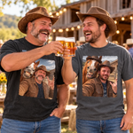 Custom Photo Cowboy Horse Gifts for Men - Personalized Comfort T-Shirt