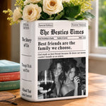 Custom Photo Best Friend Gifts for Women - Personalized Book Vase