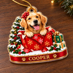 Custom Pet Portrait Christmas Keepsake Gifts - Personalized Acrylic Ornament