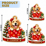 Custom Pet Portrait Christmas Keepsake Gifts - Personalized Acrylic Ornament