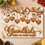 Custom Name Grandkids Gifts For Grandparents - Personalized Glass Cutting Board