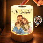 Custom Photo Keepshake Gifts For Families - Personalized Dimmable Touch Night Light