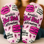 Custom Sassy Affirmation Gifts for Women - Personalized Crew Socks