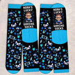 Custom Gamer Character Name Gifts for Kids - Personalized Crew Socks