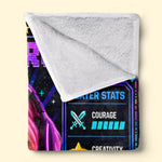 Custom Photo Name Gamer Profile Gifts for Kids - Personalized Blanket