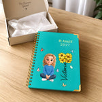 Custom Name Butterfly Girl Planner Gifts For Her - Personalized 2027 Planner