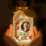 Custom Photo Memorial Cardinal Gifts - Personalized Glass Bottle LED Light