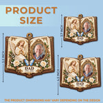 Custom Photo Angel Memorial Keepsake for Dad - Personalized Wooden Ornament