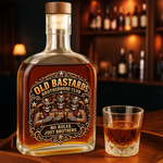 Custom Name Skull Brotherhood Gifts for Brothers - Personalized Whiskey Bottle