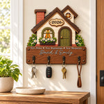 Custom New Home Name Gifts - Personalized Wooden Key Holder