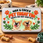 Custom Name Pet Treat Tin Gifts for Pet Lovers - Personalized Metal Tin