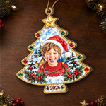 Custom Photo Christmas Tree Gifts For Kids - Personalized Acrylic Ornament