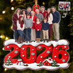 Custom Photo 2026 Family Keepsake - Personalized Acrylic Ornament