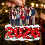 Custom Photo 2026 Family Keepsake - Personalized Acrylic Ornament