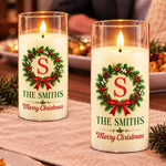 Custom Name Christmas Gifts for Families - Personalized LED Candle Light