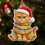 Custom Pet Photo Christmas Gifts for Cat and Dog Lovers - Personalized Acrylic Ornament