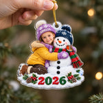 Custom Photo Christmas Snowman Gifts for Kids - Personalized Acrylic Ornament
