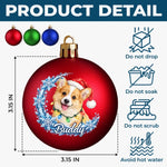 Custom Photo Christmas Snowflake Gifts For Families - Personalized Full Wrap Ball Ornament