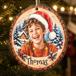 Custom Family Photo Christmas Keepsake Gifts - Personalized Ornament