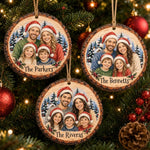 Custom Family Photo Christmas Keepsake Gifts - Personalized Ornament
