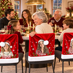 Custom Name Christmas Gifts for Grandma and Granddaughter - Personalized Chair Cover