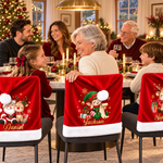 Custom Name Christmas Santa Reindeer Character Gifts for Family - Personalized Chair Cover
