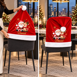 Custom Name Christmas Santa Reindeer Character Gifts for Family - Personalized Chair Cover