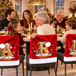 Custom Name Christmas Chair Decor for Family - Personalized Chair Cover