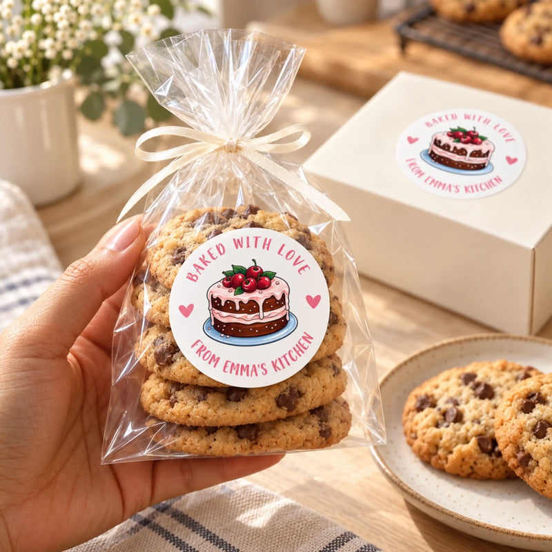 Custom Name Macaron Baking Gifts For Bakers - Personalized Waterproof Stickers