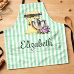 Custom Name Floral Stand Mixer Gifts For Bakers - Personalized Apron With Pocket