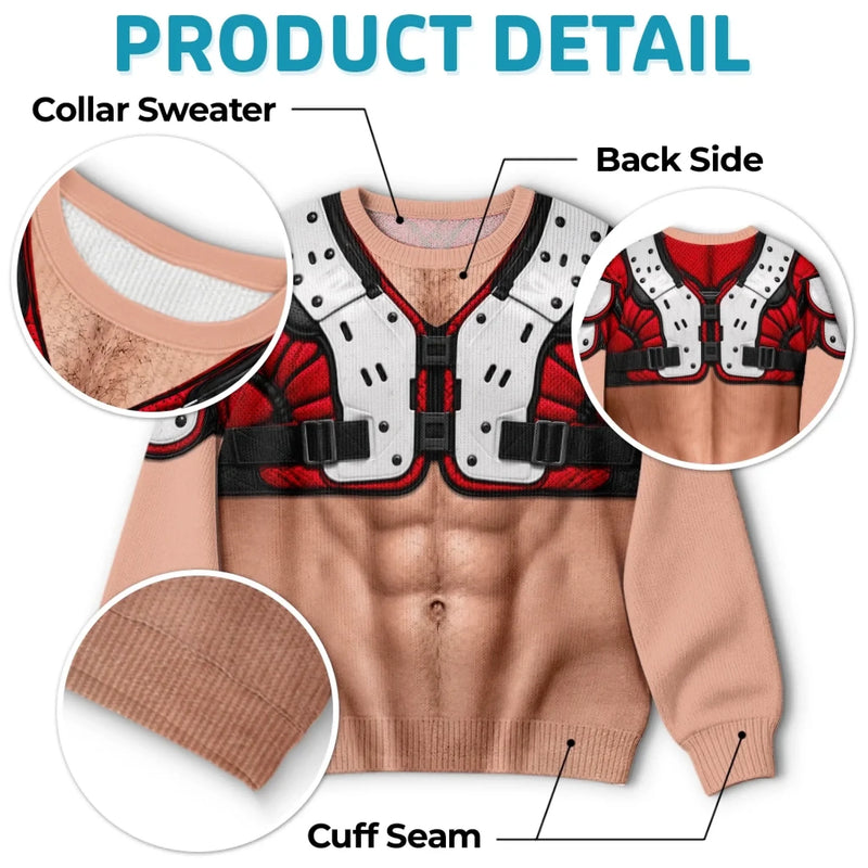 Custom Funny Football Beer Gifts for Men - Personalized Ugly Sweatshirt