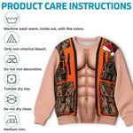 Custom Skin Tone Funny Christmas Hunting Vest Gifts for Couples - Personalized Ugly Sweatshirt