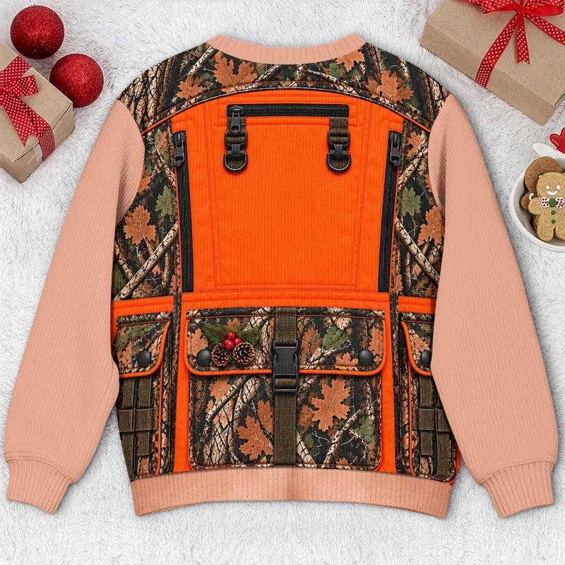 Custom Skin Tone Funny Christmas Hunting Vest Gifts for Couples - Personalized Ugly Sweatshirt