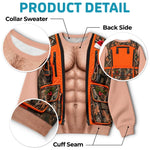 Custom Skin Tone Funny Christmas Hunting Vest Gifts for Couples - Personalized Ugly Sweatshirt