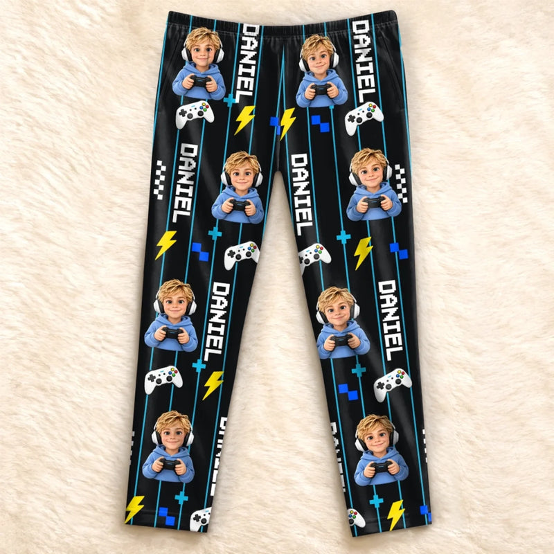 Custom Name Gamer Gifts for Kids - Personalized Pajama Pants