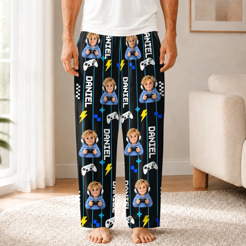Custom Name Gamer Gifts for Kids - Personalized Pajama Pants