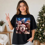 Custom Funny Pet Photo Christmas Selfie Gifts for Dog And Cat Lovers - Personalized Comfort T-Shirt