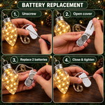 Custom Photo Christmas Family Gifts - Personalized Bulb LED Light Ornament