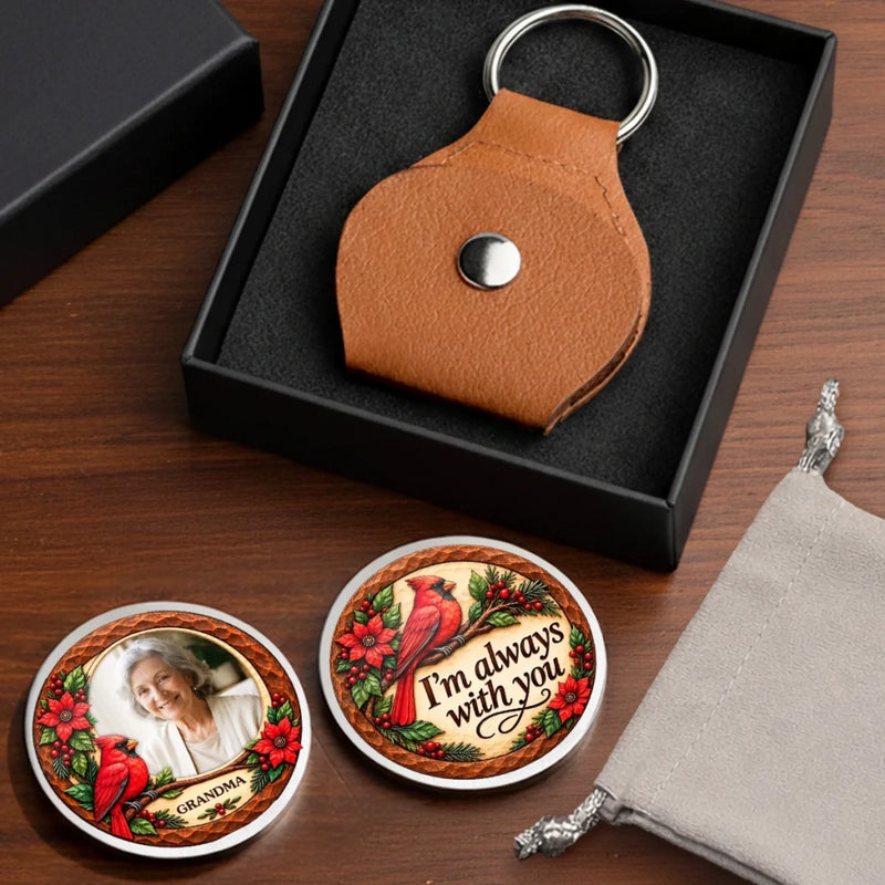 Custom Photo Cardinal Grandma Gifts - Personalized Pocket Hug
