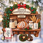 Custom Name Sourdough Baking Christmas Gifts For Bakers - Personalized Wooden Ornament