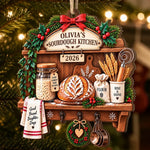 Custom Name Sourdough Baking Christmas Gifts For Bakers - Personalized Wooden Ornament