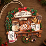 Custom Name Sourdough Baking Christmas Gifts For Bakers - Personalized Wooden Ornament