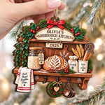 Custom Name Sourdough Baking Christmas Gifts For Bakers - Personalized Wooden Ornament