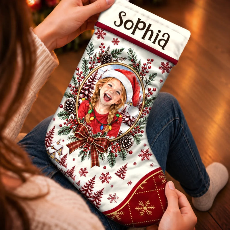 Custom Photo Christmas Family Gifts - Personalized Stocking